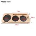 Khay gỗ đựng tamper, OCD, tay pha cà phê Pressoco - Size 58mm - Oat 02