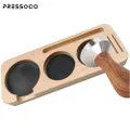 Khay gỗ đựng tamper, OCD, tay pha cà phê Pressoco - Size 58mm - Oat 04