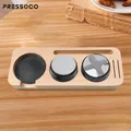 Khay gỗ đựng tamper, OCD, tay pha cà phê Pressoco - Size 58mm - Oat 05