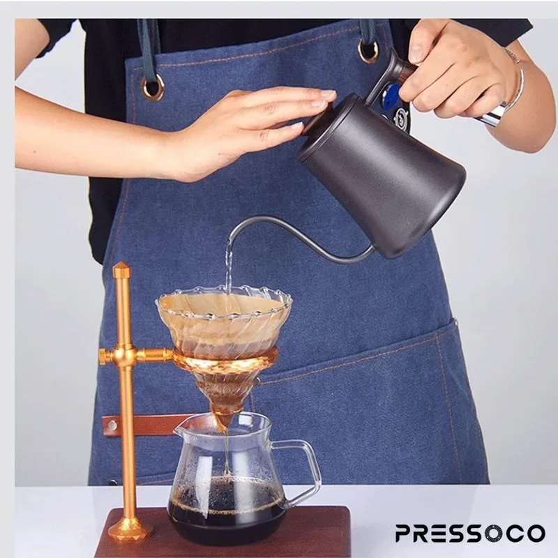 Presso Kettle 304 Stainless Steel Pour Over 600ml - BLACK 09