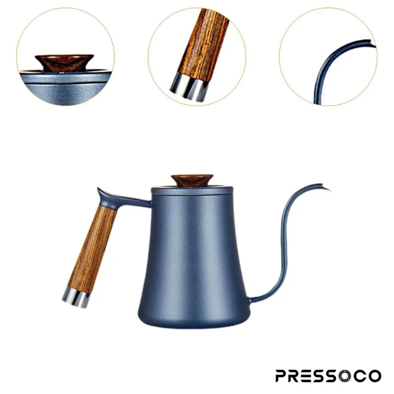 Presso Kettle 304 Stainless Steel Pour Over 600ml - Blue 07
