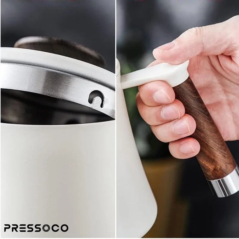 Presso Kettle 304 Stainless Steel Pour Over 600ml - White Rice 08