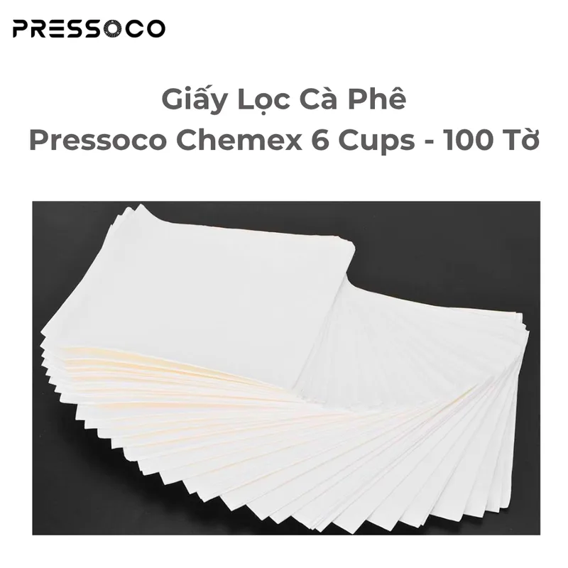 Pressoco Coffee Paper Filter Chemex 6 cups (100 tờ) 03