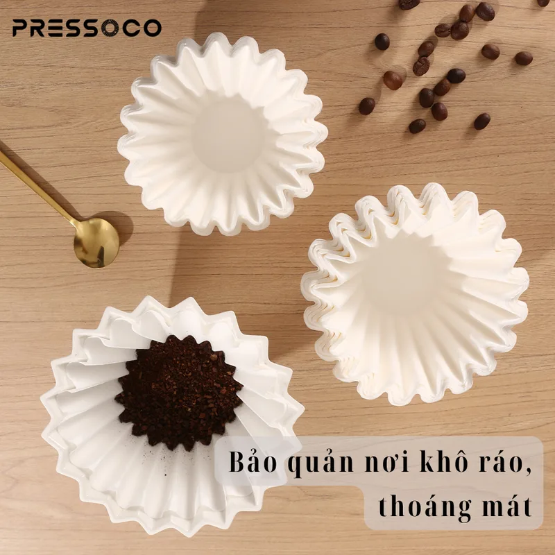 Pressoco Coffee Paper Filter Wave W-185 (185*50 mm) 07