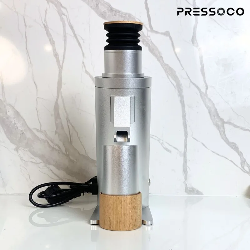 Pressoco DF64V Grinder Red Titan-Burr, 64mm, Single Dose Silver 300W 02