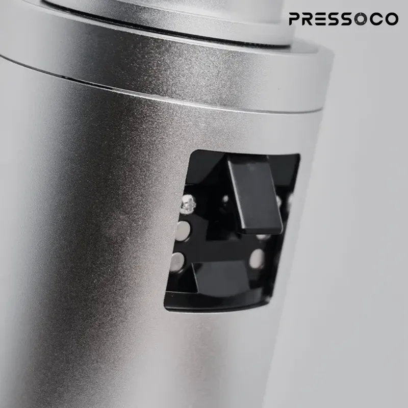 Pressoco DF64V Grinder Red Titan-Burr, 64mm, Single Dose Silver 300W 05