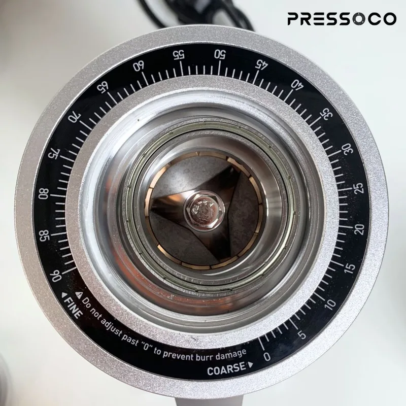 Pressoco DF64V Grinder Red Titan-Burr, 64mm, Single Dose Silver 300W 08
