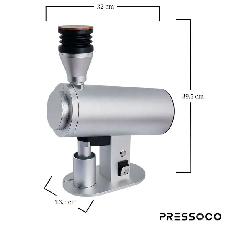 Pressoco DF83V Grinder DLC Espresso, 83mm Silver 680W 02