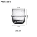 Pressoco Diamond Double Glass Cup, 300ml 02