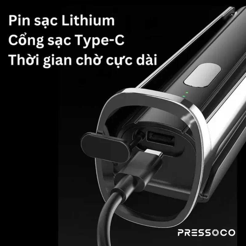 Pressoco Electric milk frother USB, White 09
