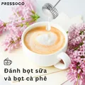Pressoco Electric milk frother USB, White 10