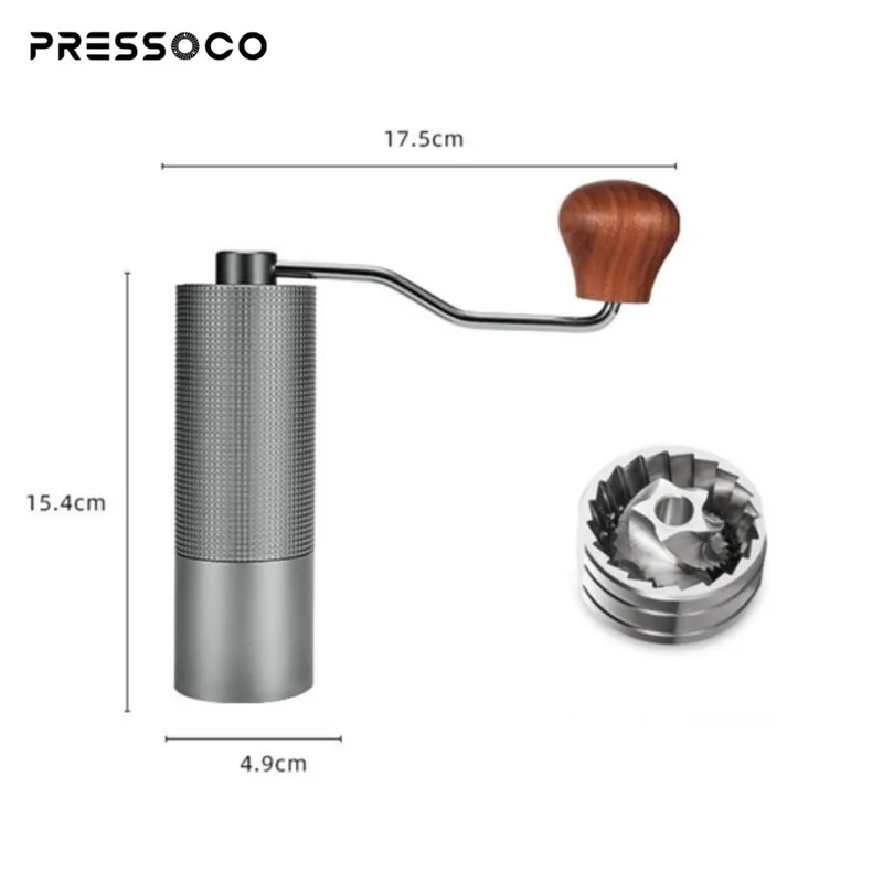 Pressoco Hand Grinder 420CNC Silver - Lưỡi xay 5 cạnh 02