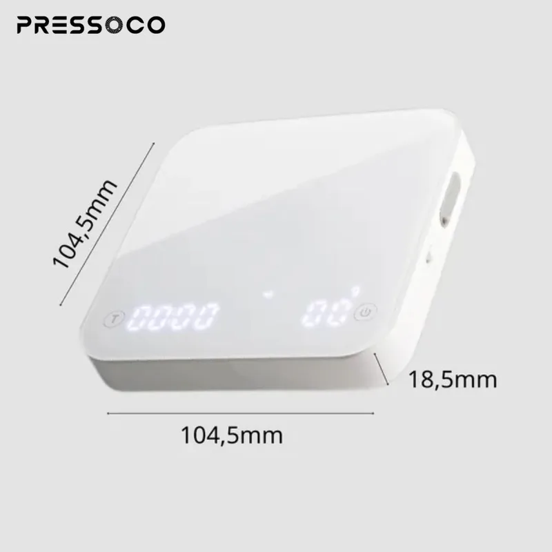 Pressoco K112E Coffee Scale Digital White 2000g, 0.1g 02