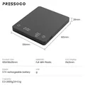 Pressoco K99 Coffee Scale Digital Black 2000g, 0.1g 08