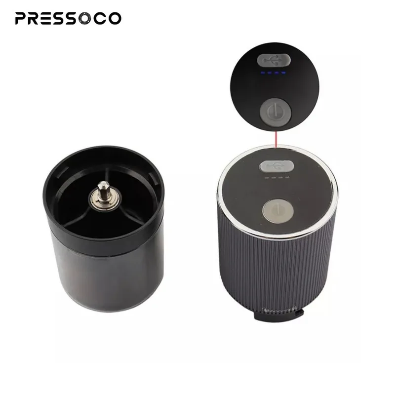 PRESSOCO Portable Electric grinder - Gen Z 38mm | USB Rechargeable - Gray 08