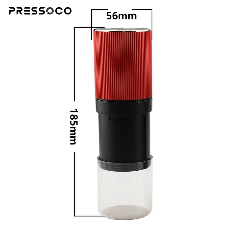 PRESSOCO Portable Electric grinder - Gen Z 38mm | USB Rechargeable - Red 02