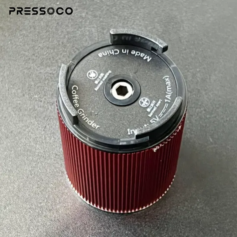 PRESSOCO Portable Electric grinder - Gen Z 38mm | USB Rechargeable - Red 05