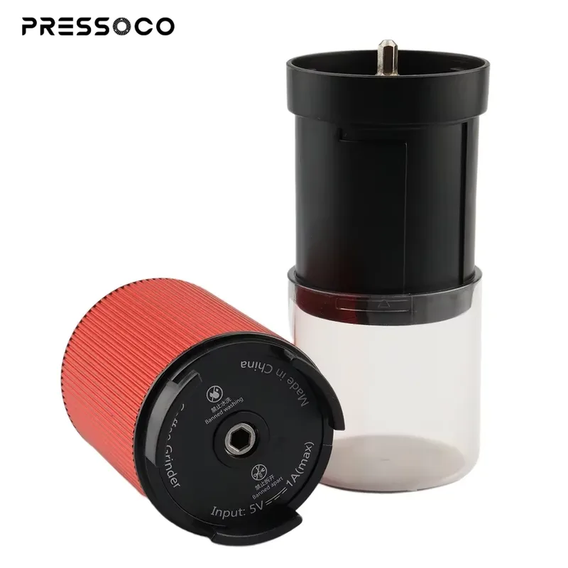 PRESSOCO Portable Electric grinder - Gen Z 38mm | USB Rechargeable - Red 06
