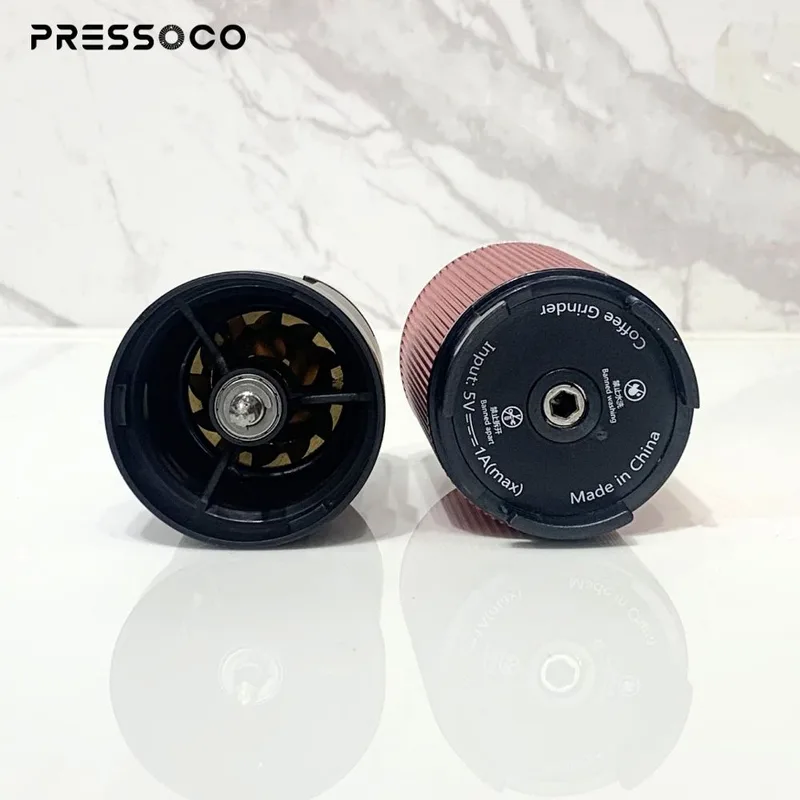 PRESSOCO Portable Electric grinder - Gen Z 38mm | USB Rechargeable - Red 08