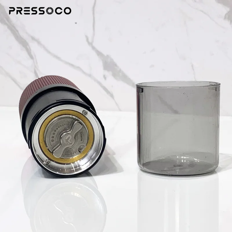 PRESSOCO Portable Electric grinder - Gen Z 38mm | USB Rechargeable - Red 09
