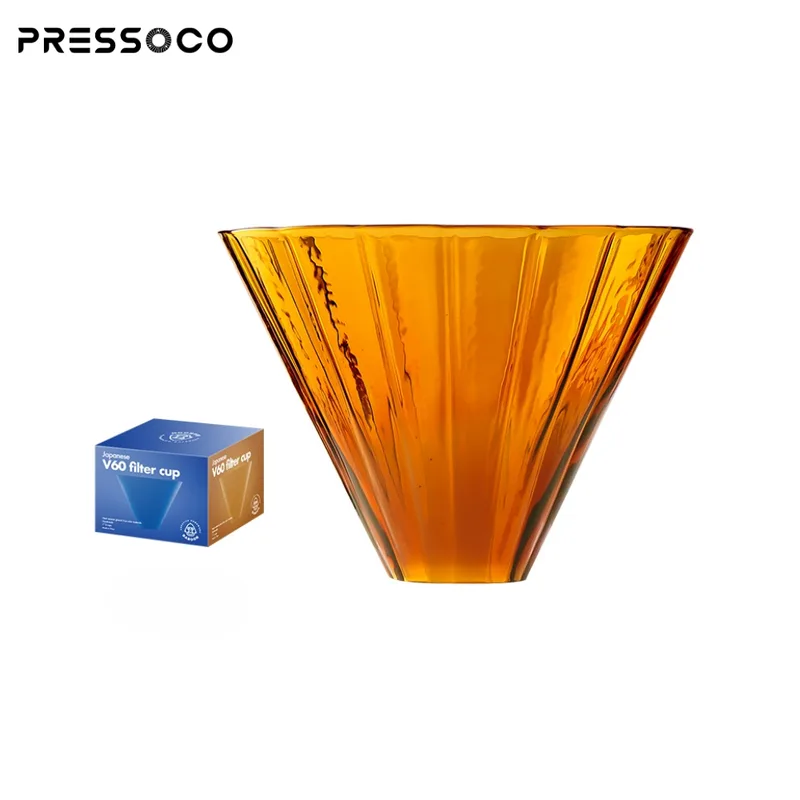 Pressoco Set Glass Pour Over - Amber (Drip Pot + Dripper) 04