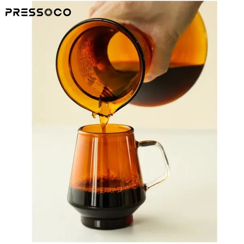 Pressoco Set Glass Pour Over - Amber (Drip Pot + Dripper) 05