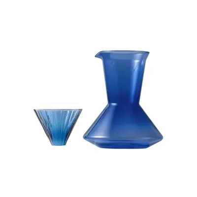 Pressoco Set Glass Pour Over - Blue (Drip Pot 600ml + Dripper 02)