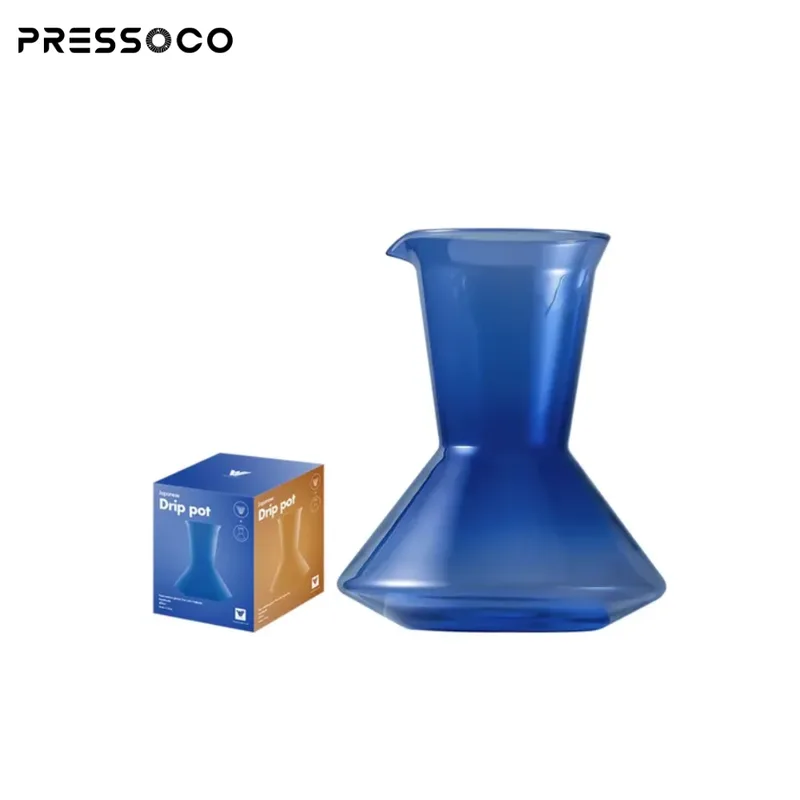 Pressoco Set Glass Pour Over - Blue (Drip Pot 600ml + Dripper 02) 02