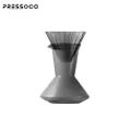 Pressoco Set Glass Pour Over - Smoke (Drip Pot 600ml + Dripper 02) 02