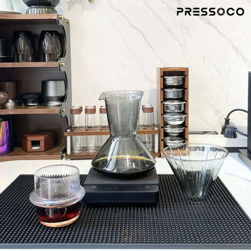 Pressoco Set Glass Pour Over - Smoke (Drip Pot 600ml + Dripper 02) 07